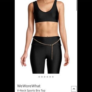 WEWOREWHAT V Neck Sports Bra Top. Size medium.
